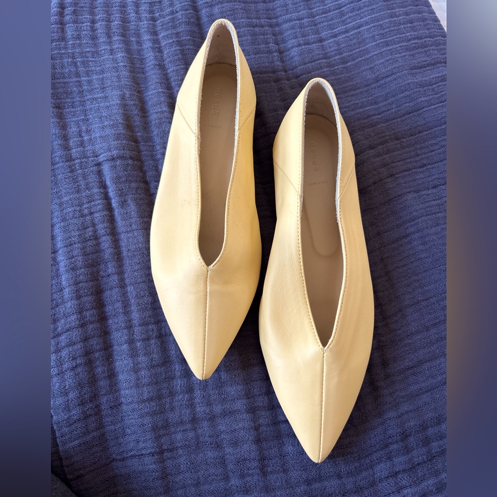 Aeyda Moa leather point-toe flats